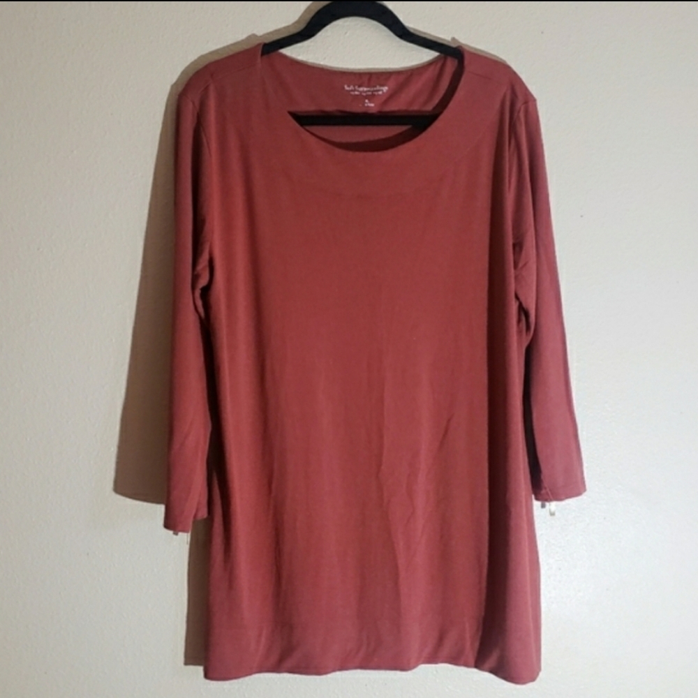 Soft Surroundings Rust Long Sleeve Tunic Top